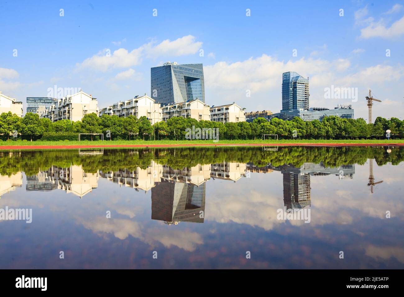 Zhejiang ningang yinzhou Bezirk hohe Gebäude Stadt Stockfoto