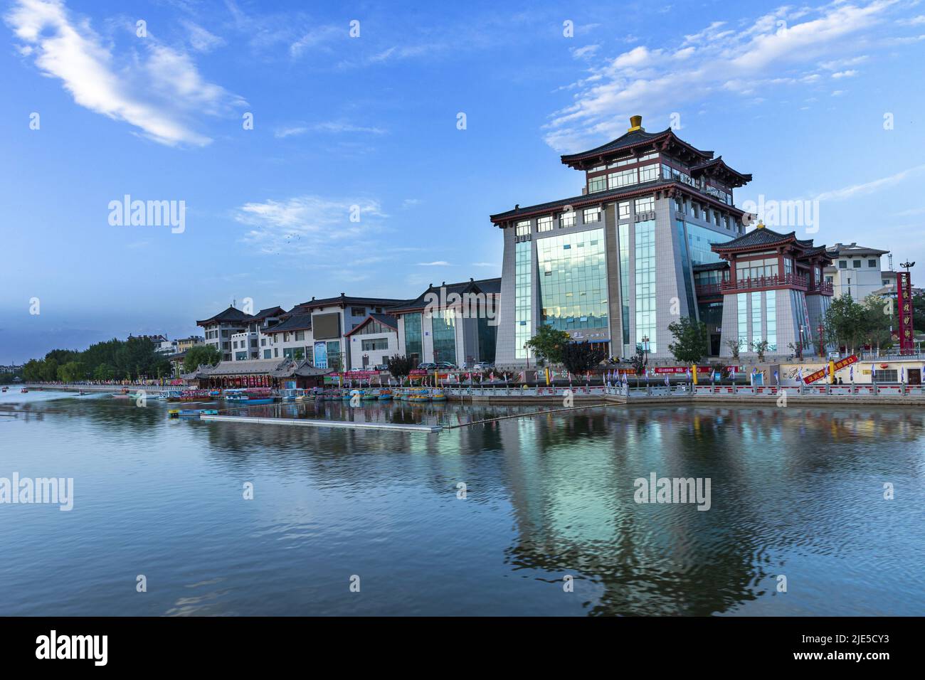 Provinz Gansu dunhuang mogao Grotten Landschaftsarchitektur Stockfoto