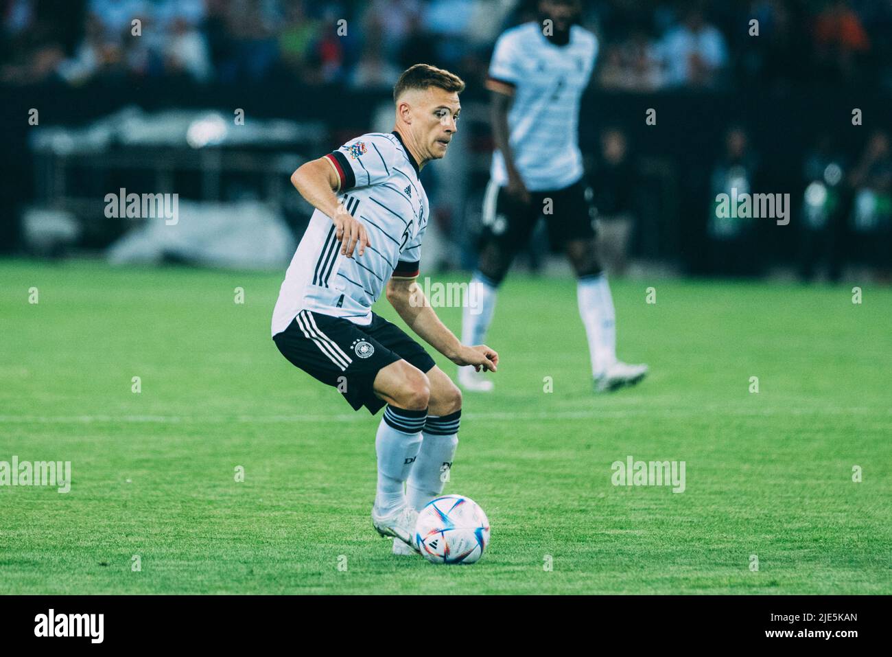 Mönchengladbach, Borussia-Park, 14.06.22: Joshua Kimmich (Deutschland) am Ball beim Länderspiel zwischen Deutschland vs. Italien. Foto: pressefoto Mika Stockfoto