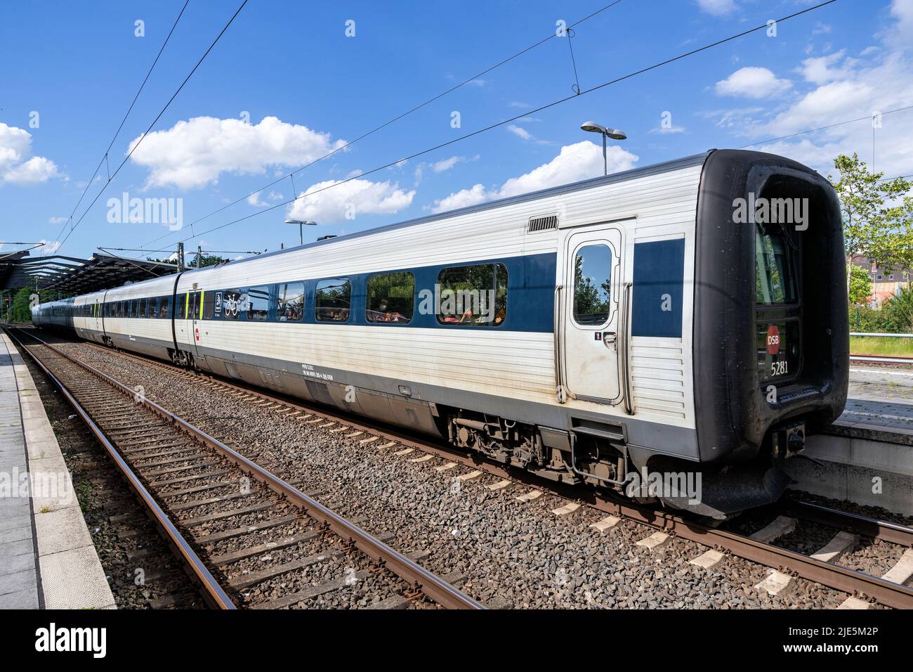 DSB IC3 InterCity-Zug am Bahnhof Rendsburg Stockfoto