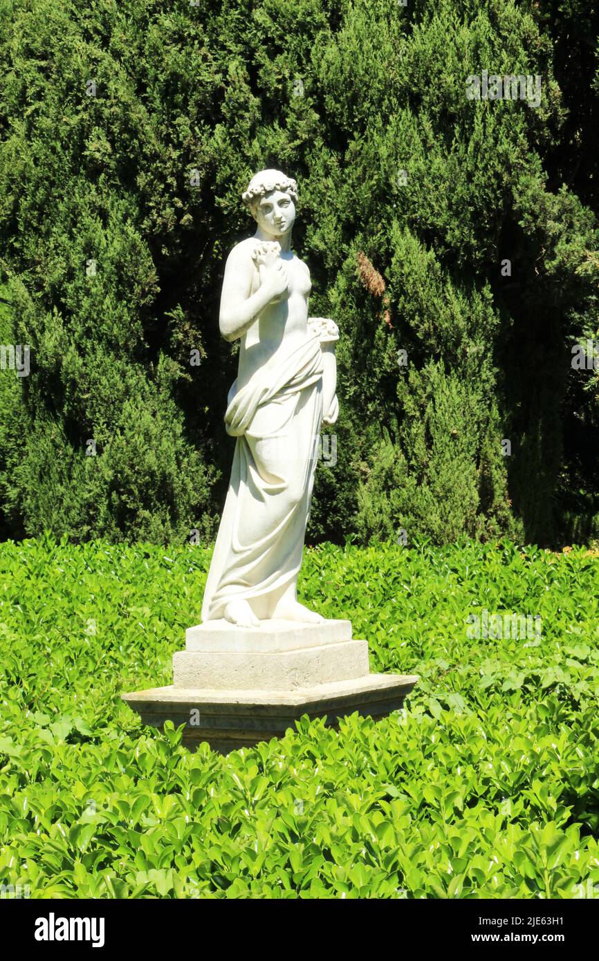 Spazieren Sie durch die Gassen der Parks von Valencia Stockfoto