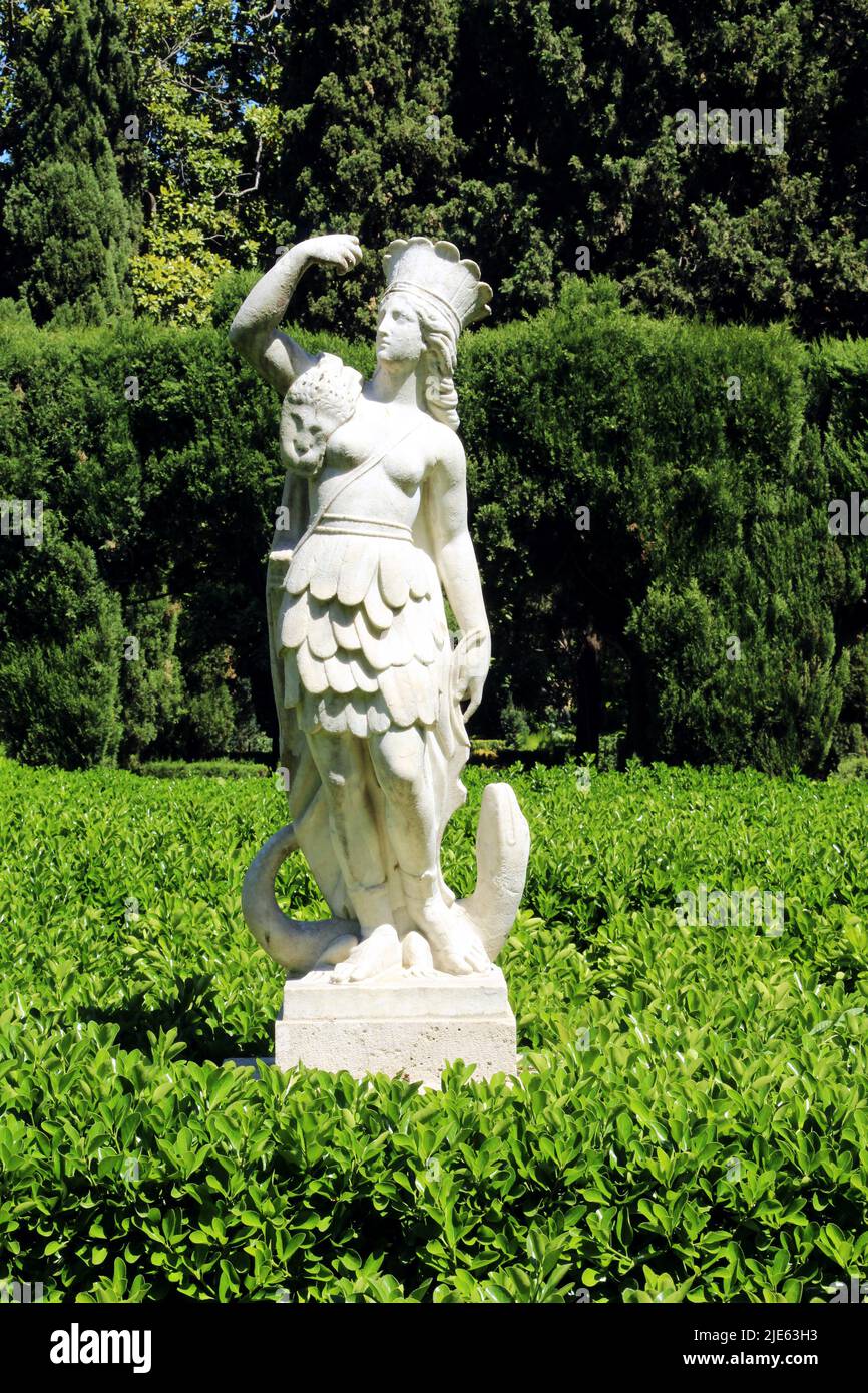 Spazieren Sie durch die Gassen der Parks von Valencia Stockfoto