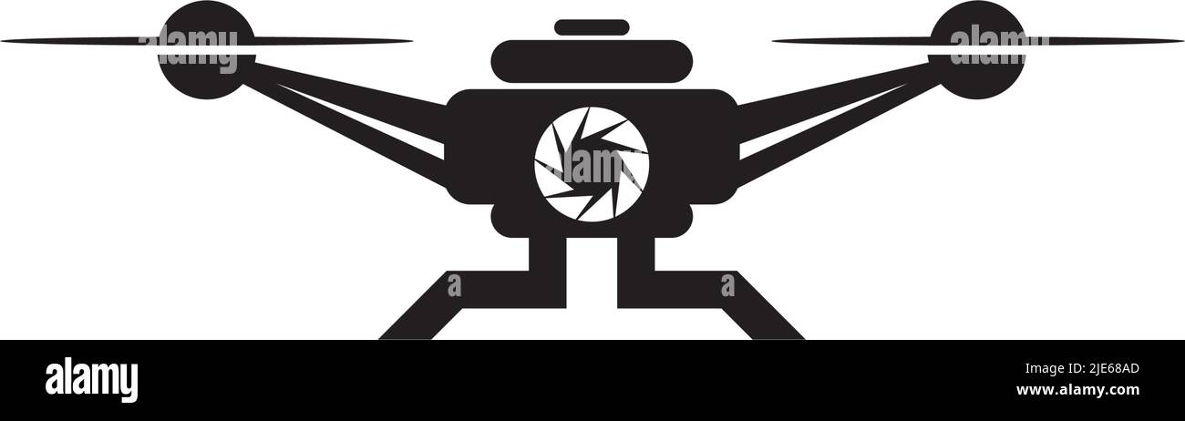 Vorlage für Vektorgrafik für das Logo der Drohne Stock Vektor