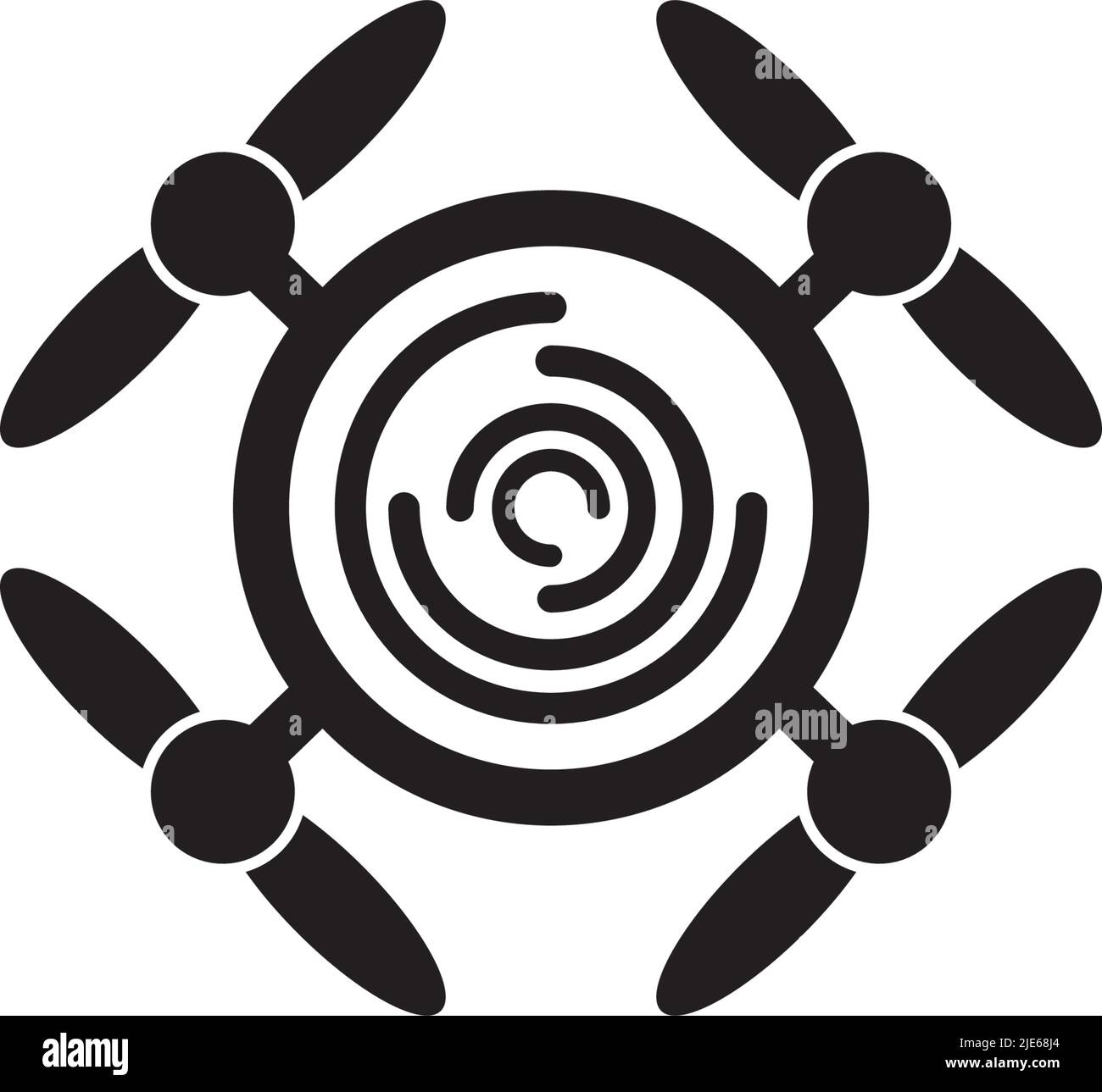 Vorlage für Vektorgrafik für das Logo der Drohne Stock Vektor