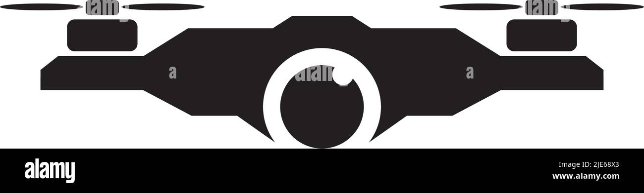 Vorlage für Vektorgrafik für das Logo der Drohne Stock Vektor