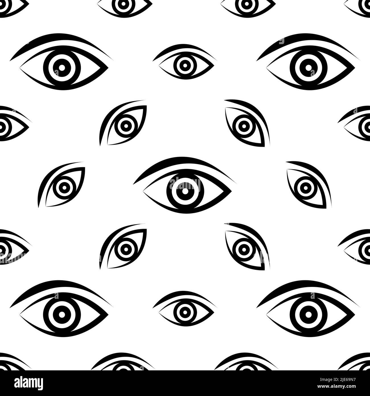 Augensymbol Nahtloses Muster Vektor Kunst Illustration Stock Vektor