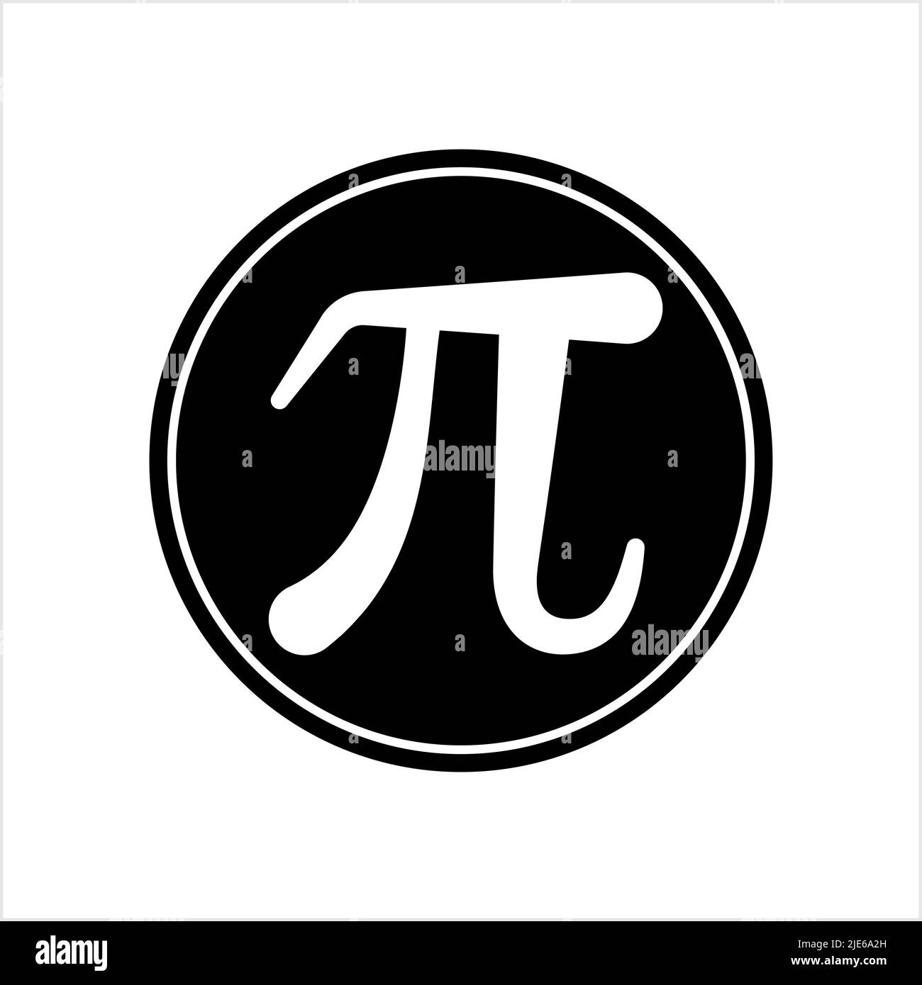 Pi Griechischer Buchstabe Symbol, Pi Mathematisches Symbol Vektor Kunst Illustration Stock Vektor
