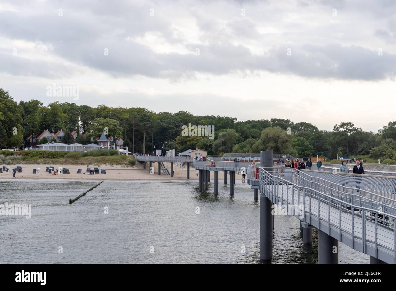 Der neue und wunderbare Koserow Pier auf der Insel Usedom Stockfoto