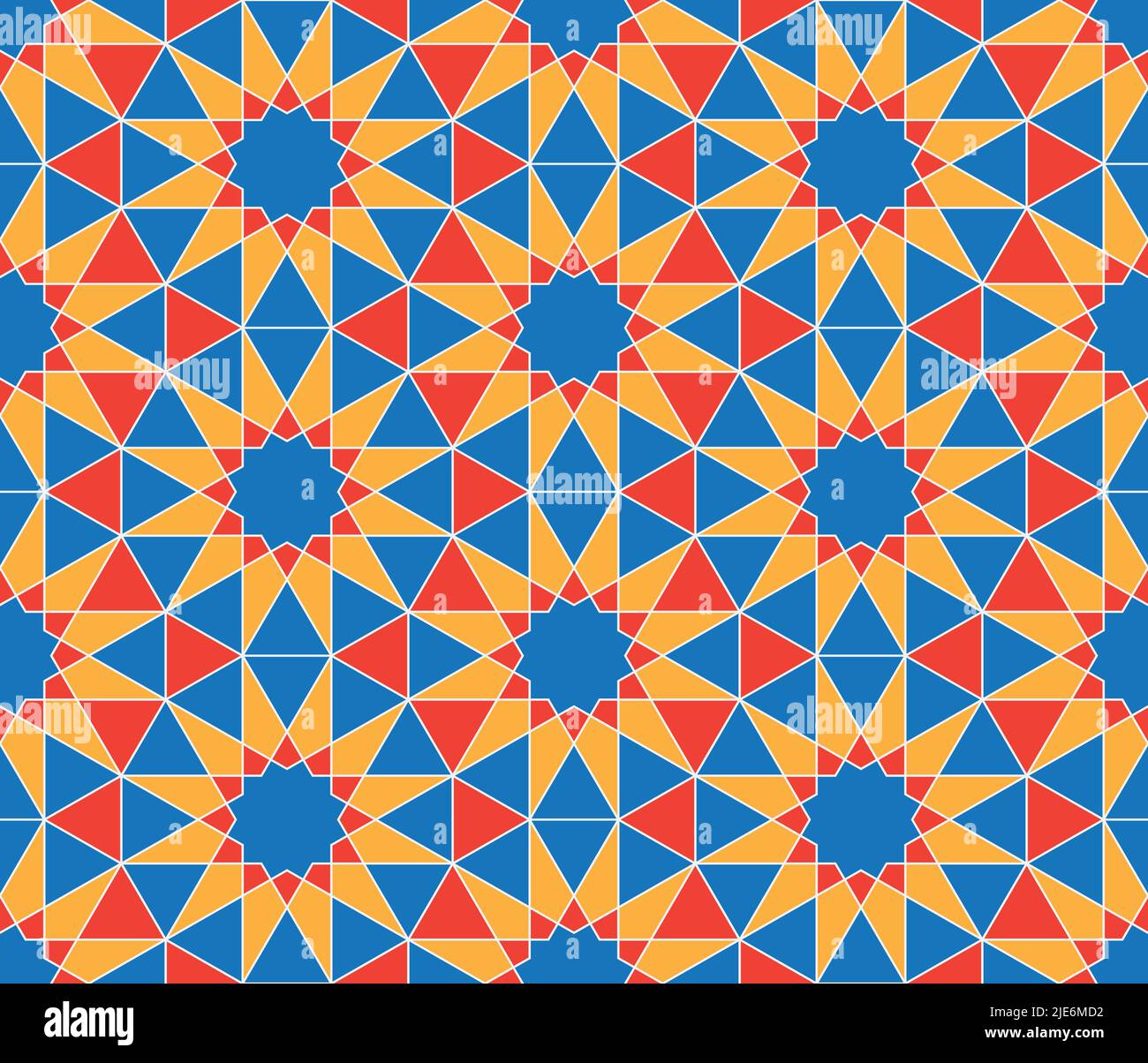 Geometrisches Mosaik. Nahtloses Muster. Digitaler Wandteppich im arabischen Stil, Textildruck. Stock Vektor