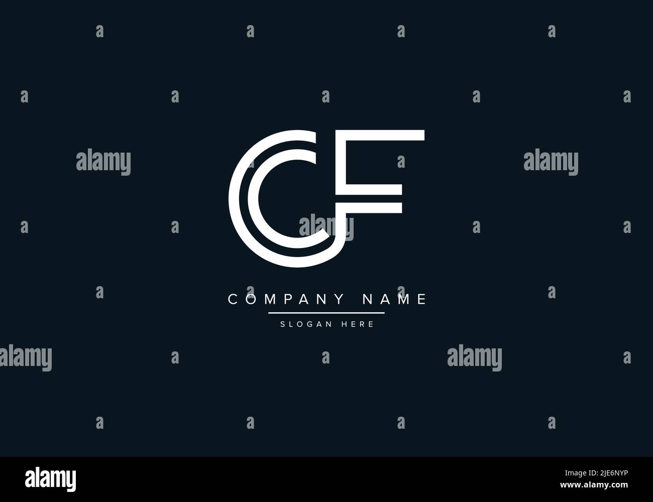 Alphabet Symbol für abstrakten Buchstaben Logo CF Stock Vektor