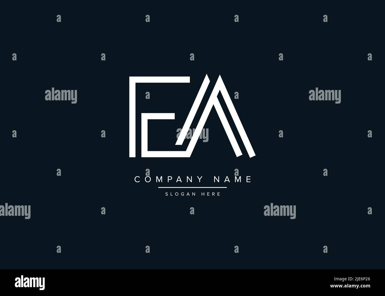 Alphabet abstrakter Buchstabe Symbol Logo EA Stock Vektor