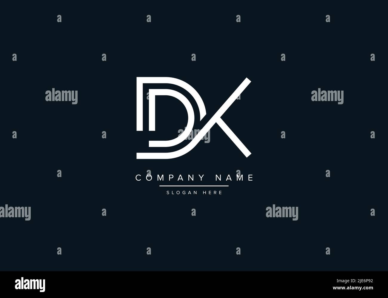 Alphabet Symbol für abstrakten Buchstaben Logo DK Stock Vektor