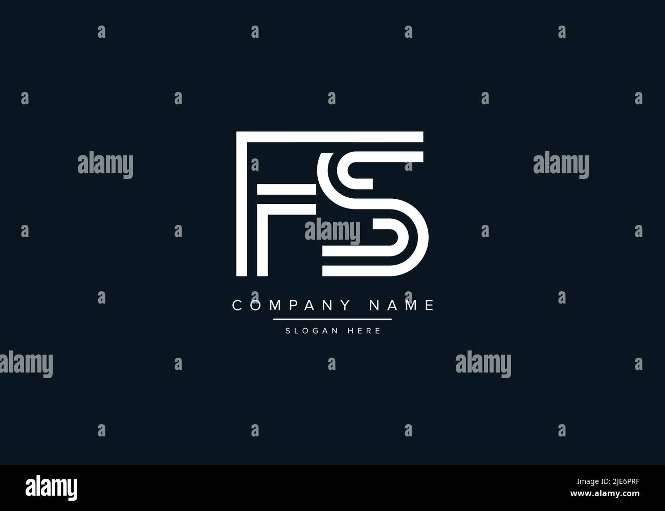 Alphabet Symbol für abstrakten Buchstaben Logo FS Stock Vektor