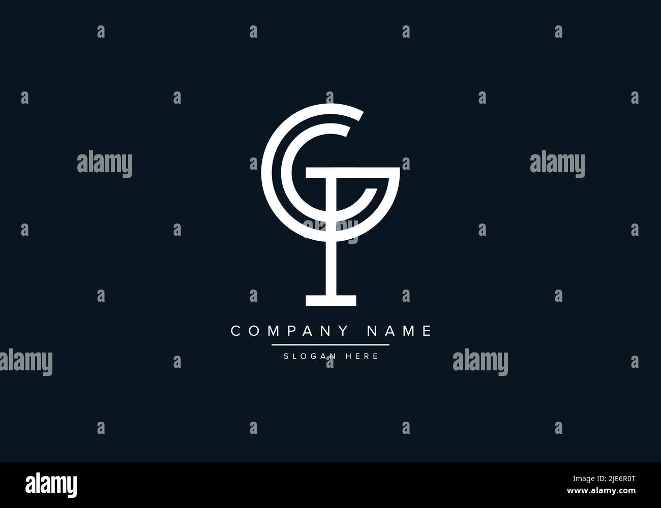Alphabet Symbol für abstrakten Buchstaben Logo GI Stock Vektor