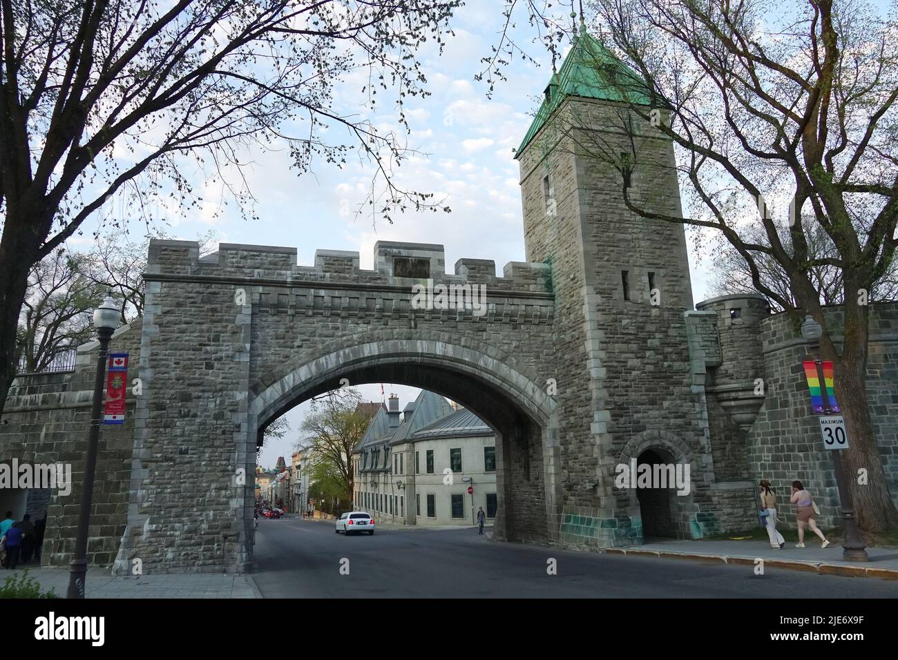 St. Louis Gate, Oberstadt, Quebec City, Ville de Québec, Provinz Quebec, Kanada, Nordamerika Stockfoto