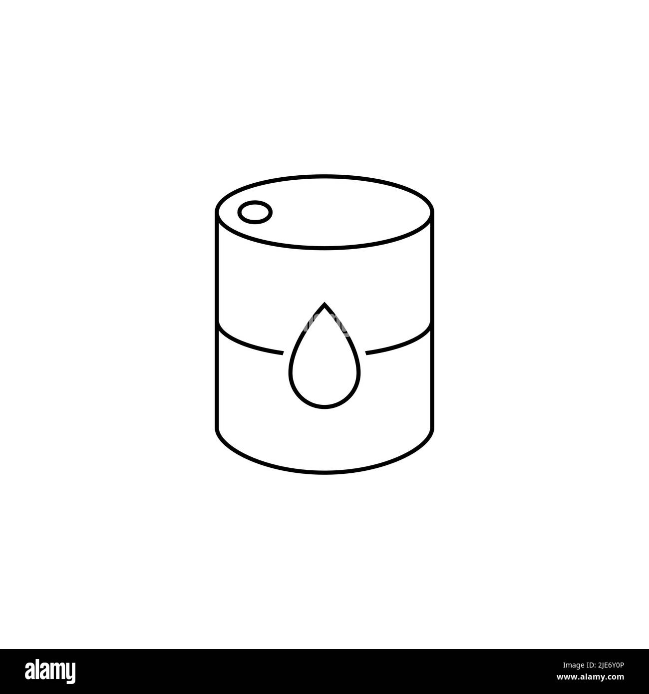 Liniensymbol Barrel-Öl isoliert auf weißem Hintergrund. Stock Vektor