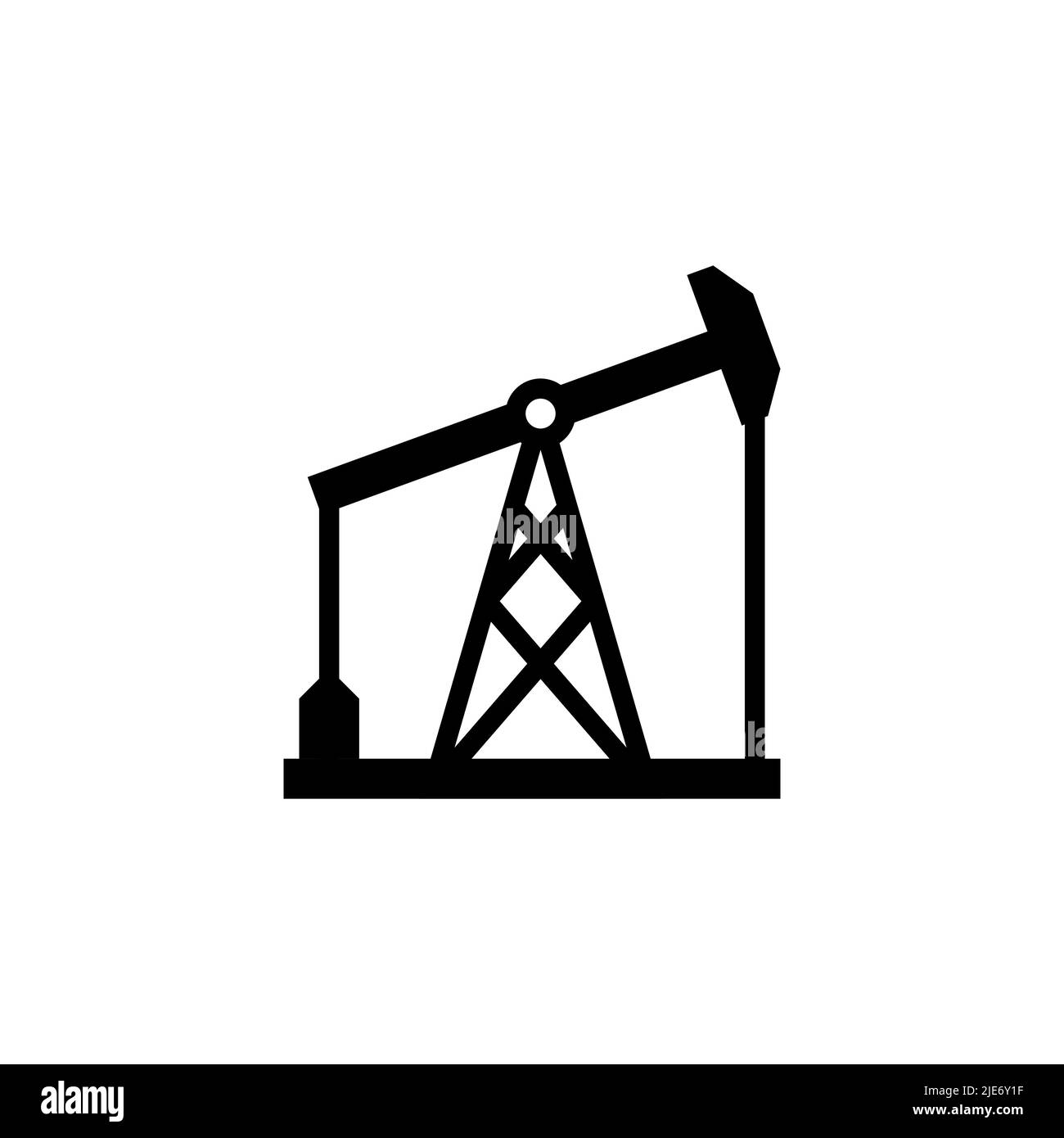 Symbolvektor für den Ölbergbau auf weißem Hintergrund isoliert. Stock Vektor