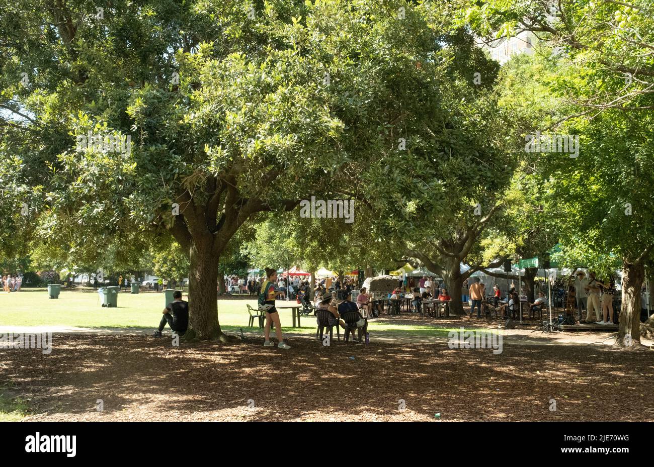 Der Sommer bietet eine große Auswahl an Optionen für Touristen und Bewohner wie Charleston, South Carolina, ein Juwel im amerikanischen Süden. Stockfoto