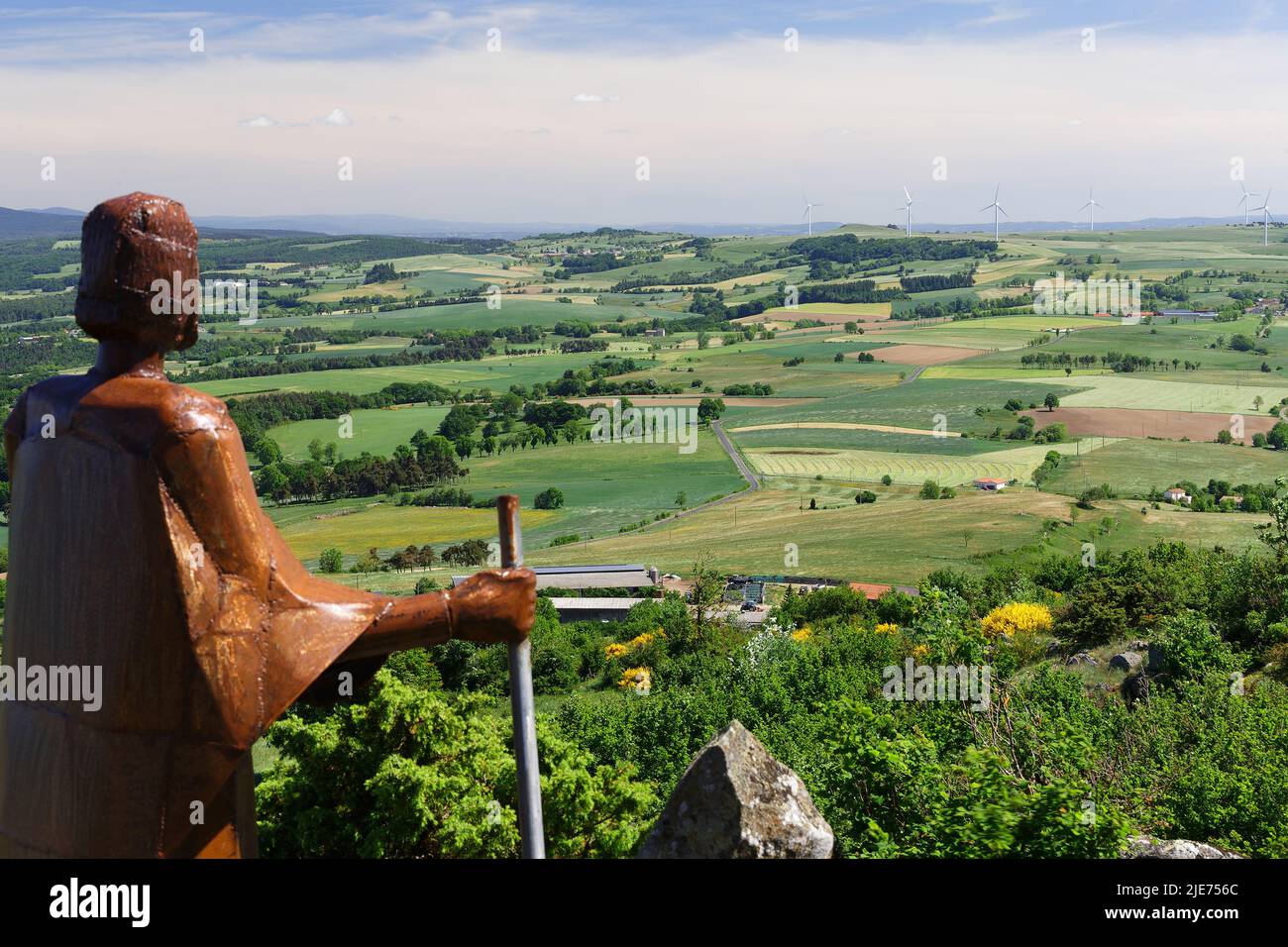 Das schöne Tal von Cantal, Auvergne-Rhone-Alpes, Frankreich. Stockfoto