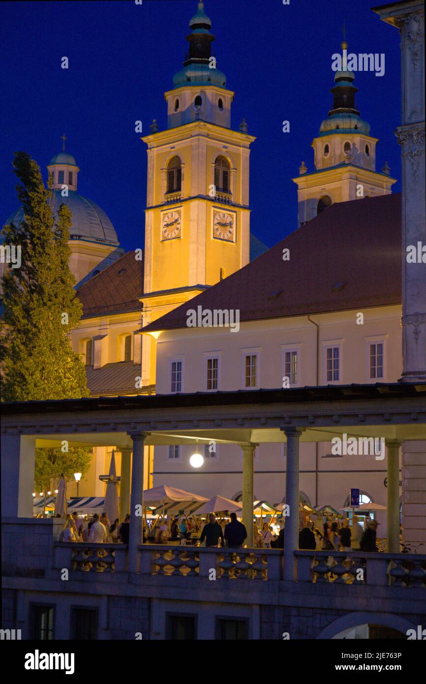 Slowenien, Ljubljana, St.-Nikolaus-Kathedrale, Stockfoto