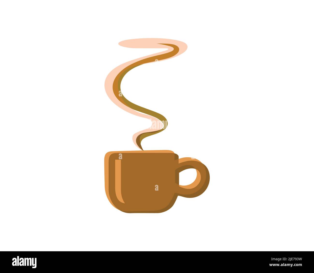 Illustration zu rauchigem Tee und Kaffee Stock Vektor