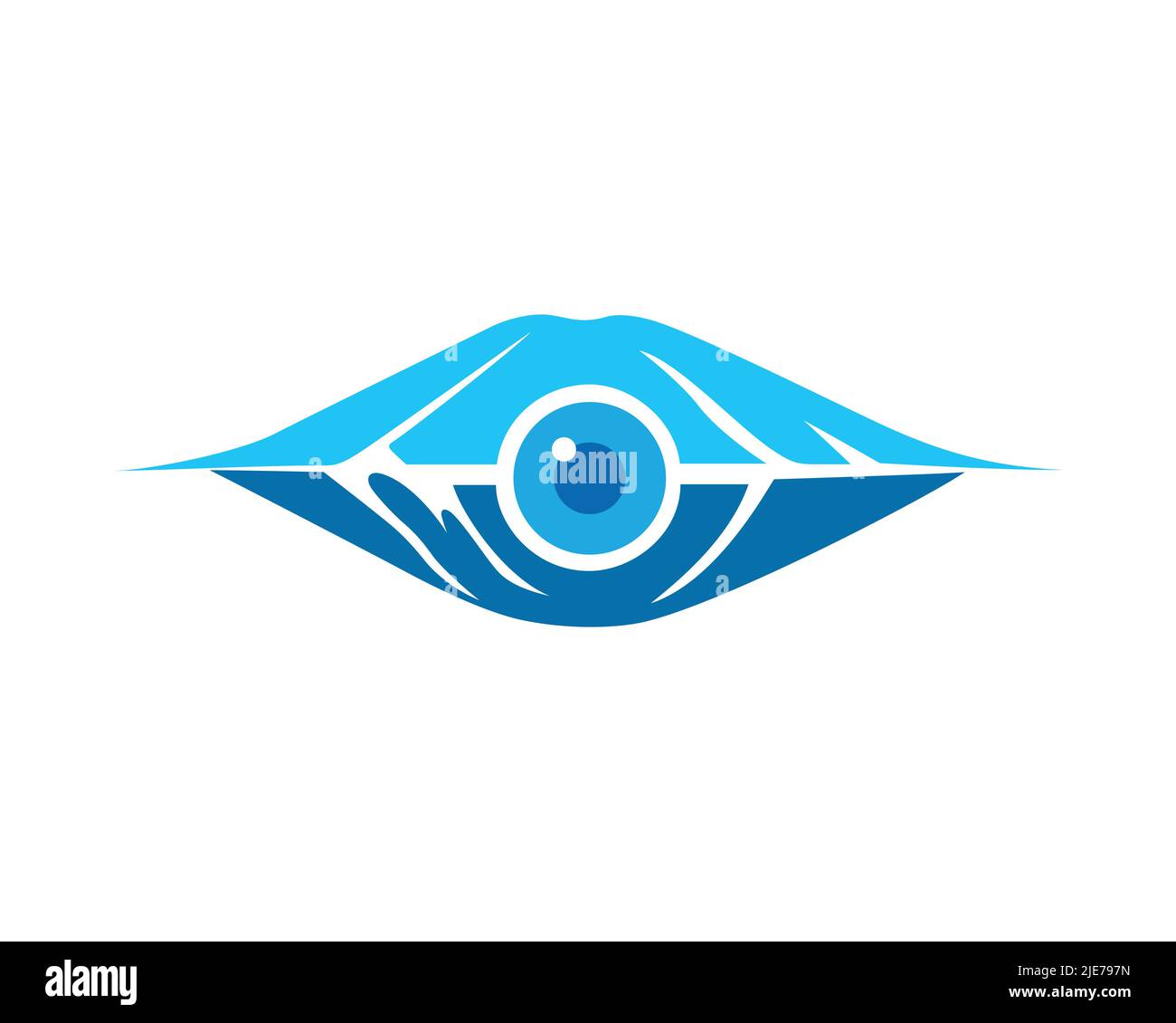 Einfache und kreative Eyesberg oder Iceberg kombiniert mit Shiny Eye Illustration Stock Vektor
