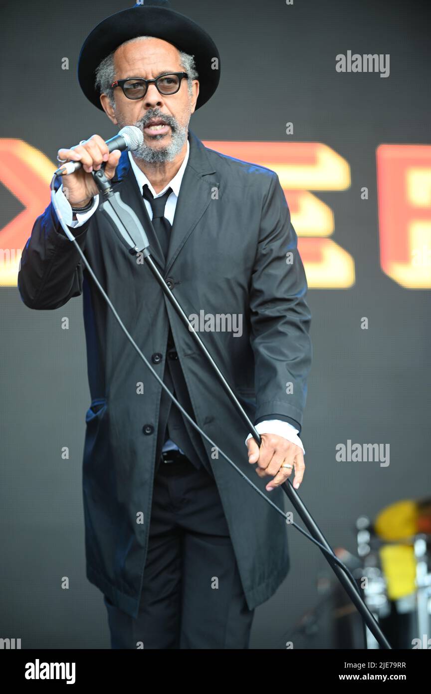 25. Juni 2022, Leeds, South Yorkshire, USA: Jo Boxers , Auftritt beim Lets Rock Leeds 80s Festival , Großbritannien , 25.06.2022 (Bildnachweis: © Robin Burns/ZUMA Press Wire) Stockfoto