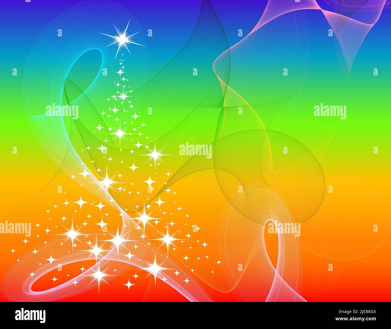 Frohe Weihnachten und glückliches neues Jahr. Illustrierte Karte Stockfotografie Alamy
