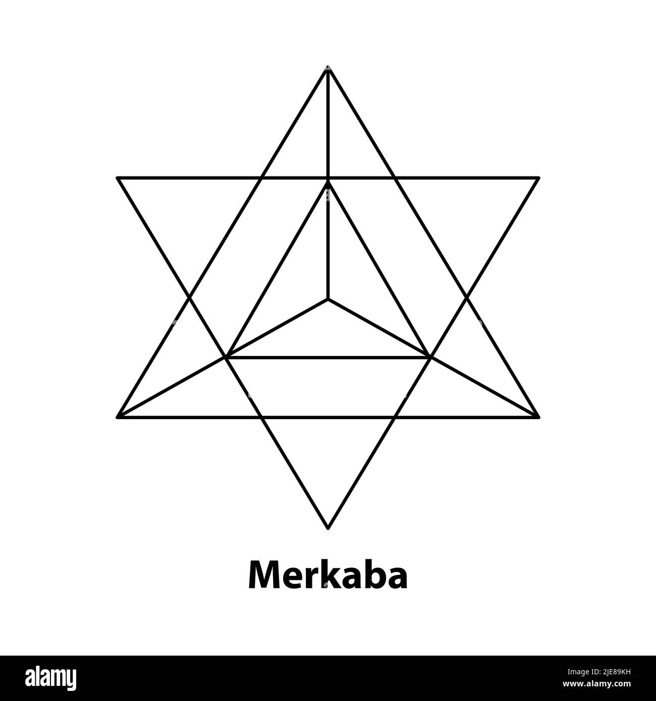 Blume des Lebens Symbol Metatron Heilige Geometrie. Logo Icon Geometrisches mystisches Mandala der Alchemie esoterischer Samen des Lebens. Stock Vektor