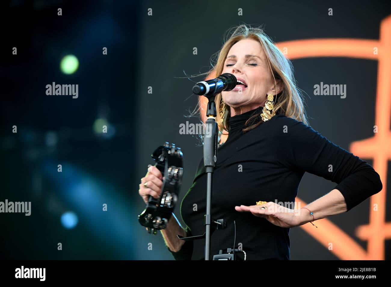 Belinda Carlisle , Auftritt beim Lets Rock Leeds 80s Festival , Großbritannien , 25.06.2022 Stockfoto