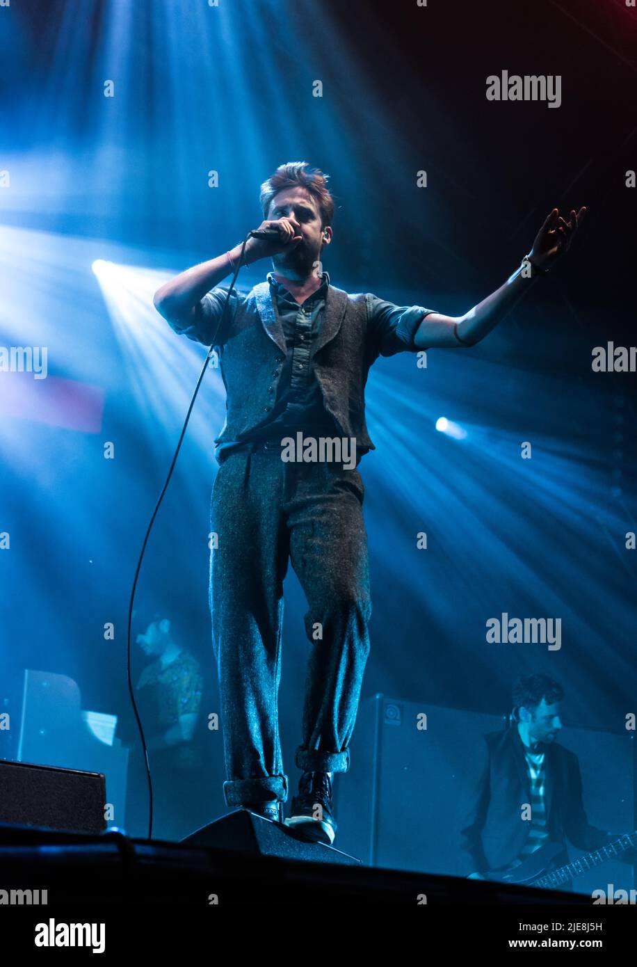 Sedgefield, County Durham, Großbritannien Samstag, 18. August 2018. Kaiser Chiefs schließen den ersten Tag des Hardwick Live FestivalCredit: Tracy Daniel/Alamy Stockfoto