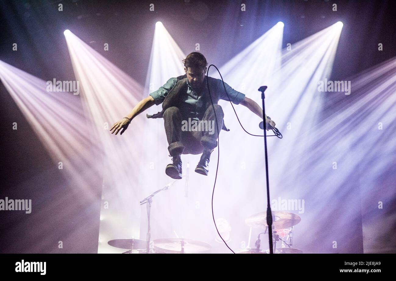 Sedgefield, County Durham, Großbritannien Samstag, 18. August 2018. Kaiser Chiefs schließen den ersten Tag des Hardwick Live FestivalCredit: Tracy Daniel/Alamy Stockfoto