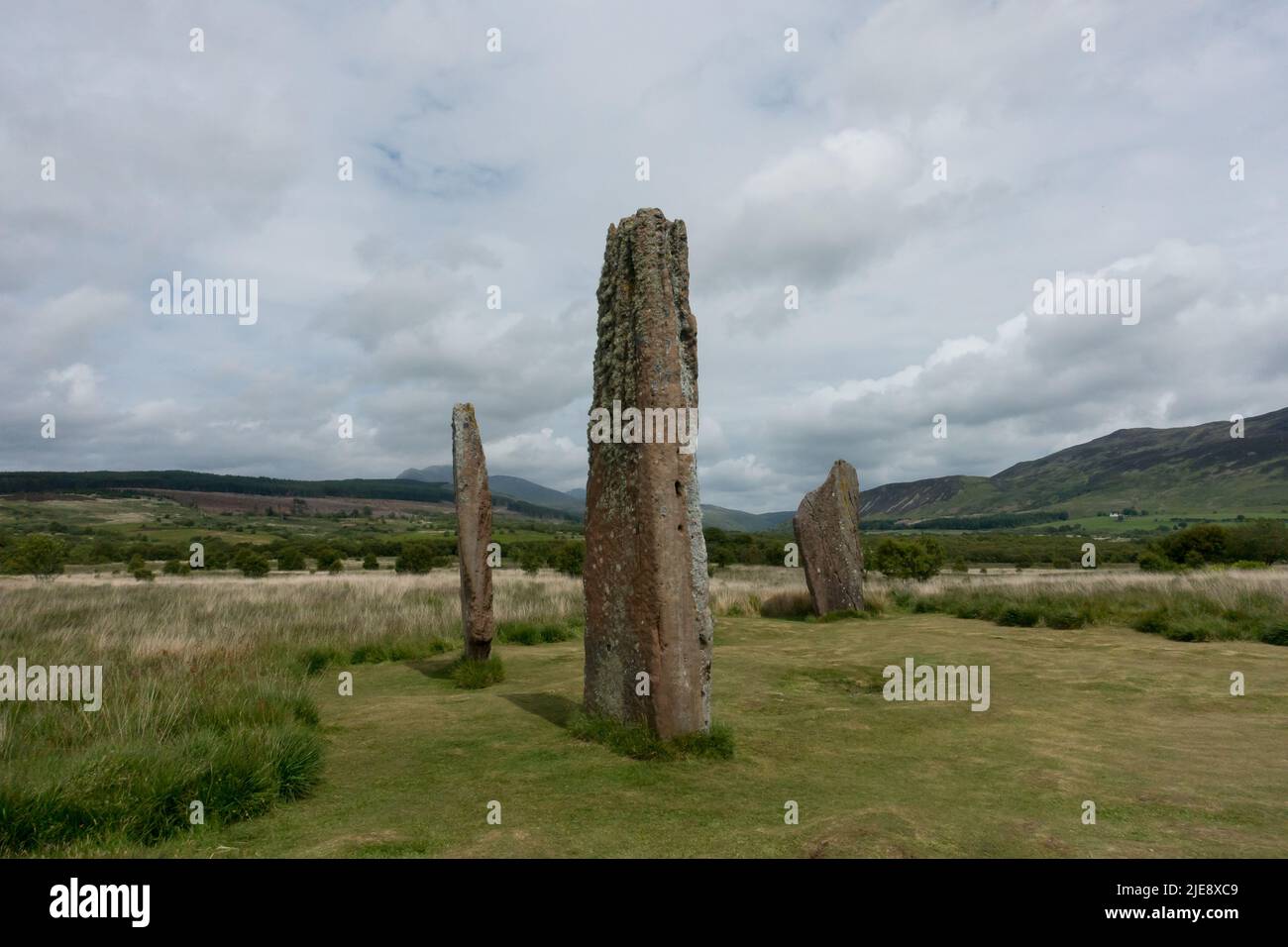 The Machrie Moor Standing Stones, Isle of Arran, Schottland Stockfoto