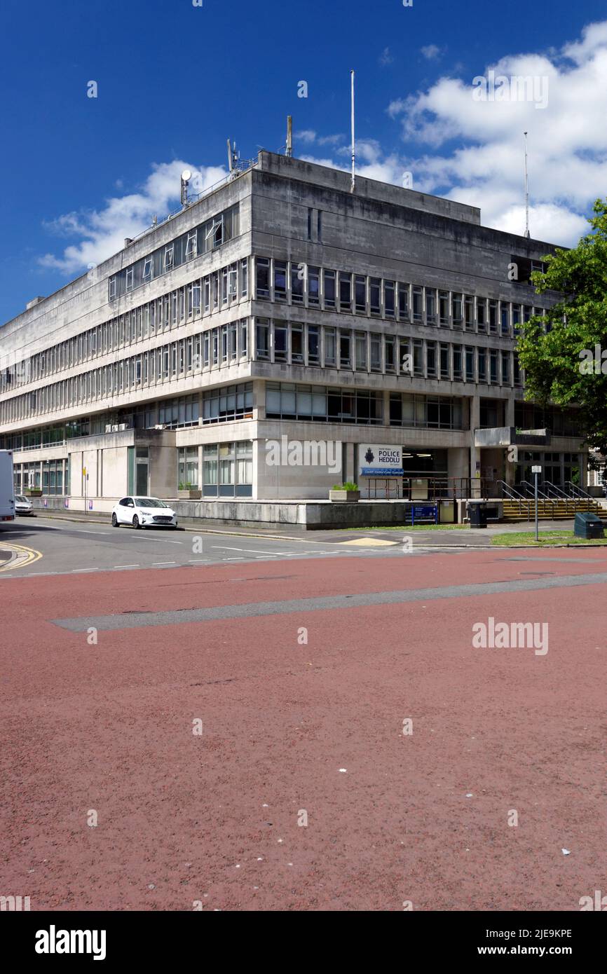 Cardiff Central Police Station, Cathays Park, Cardiff, South Wales. Stockfoto