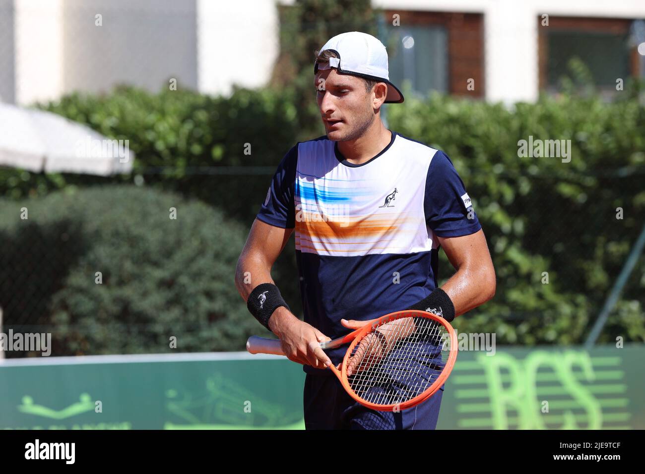 Mailand, Italien. 25.. Juni 2022. Italien, Mailand, 25 2022. juni: Francesco Passaro während des Tennisspiels FRANCESCO PASSARO (ITA) gegen FABIAN MAROZSAN (RUS) Semifinale ATP Challenger Milan im Aspria Harbor Club (Foto von Fabrizio Andrea Bertani/Pacific Press/Sipa USA) Credit: SIPA USA/Alamy Live News Stockfoto