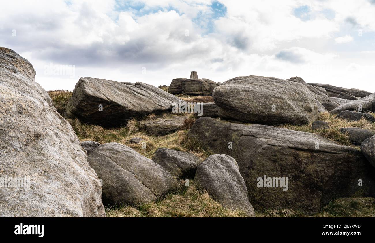 Trig point Stockfoto