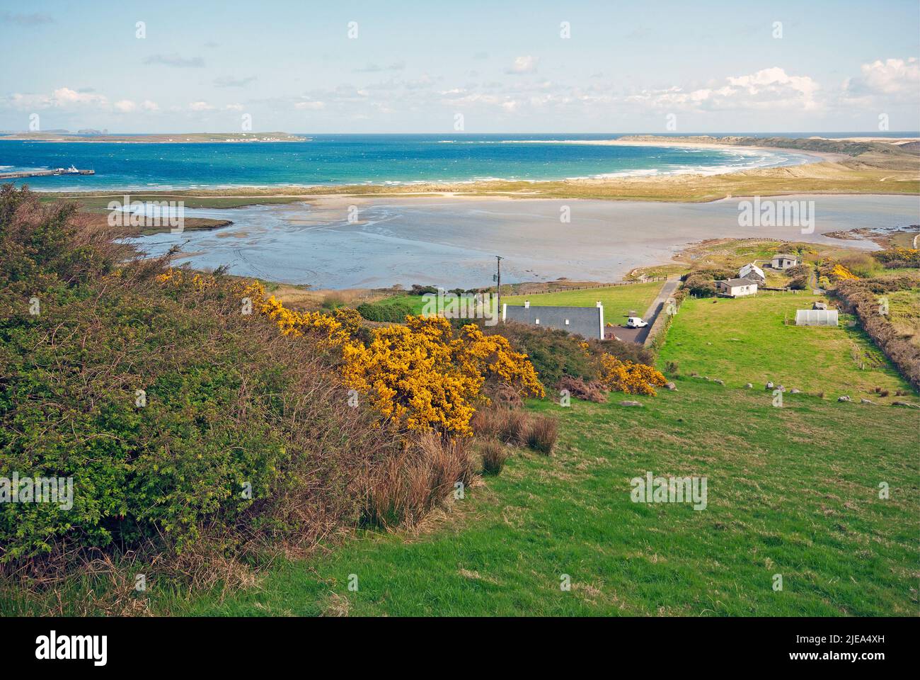 Blick auf den Strand von Magheroarty, County Donegal, Irland Stockfoto