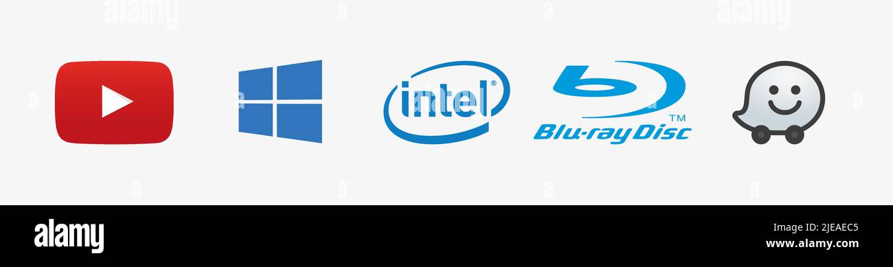 Technologie-Logo-Paket: Salesforce-Logo, Garmin-Logo, After Effects-Logo, Tim-Logo, Casio-Logo, Vektorgrafik für Technologie-Logo. Stock Vektor