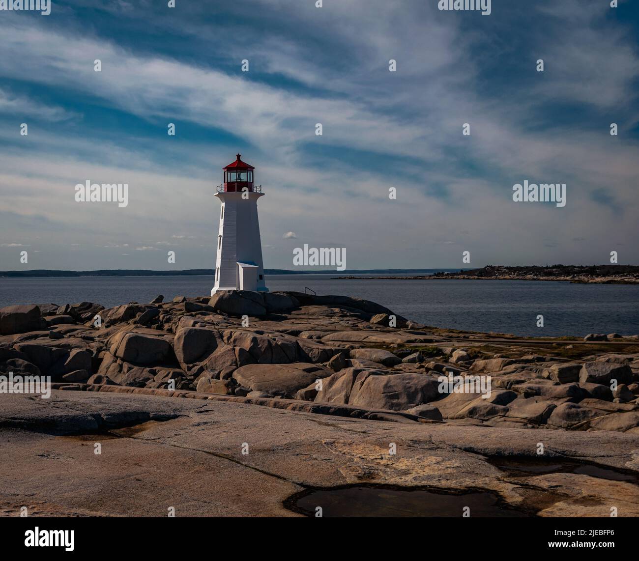 peggys Point Leuchtturm in Peggy's Cove Nova Scotia Stockfoto