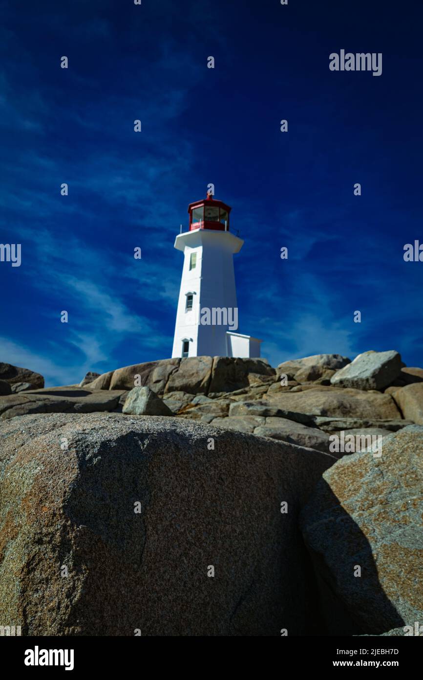 peggys Point Leuchtturm in Peggy's Cove Nova Scotia Stockfoto