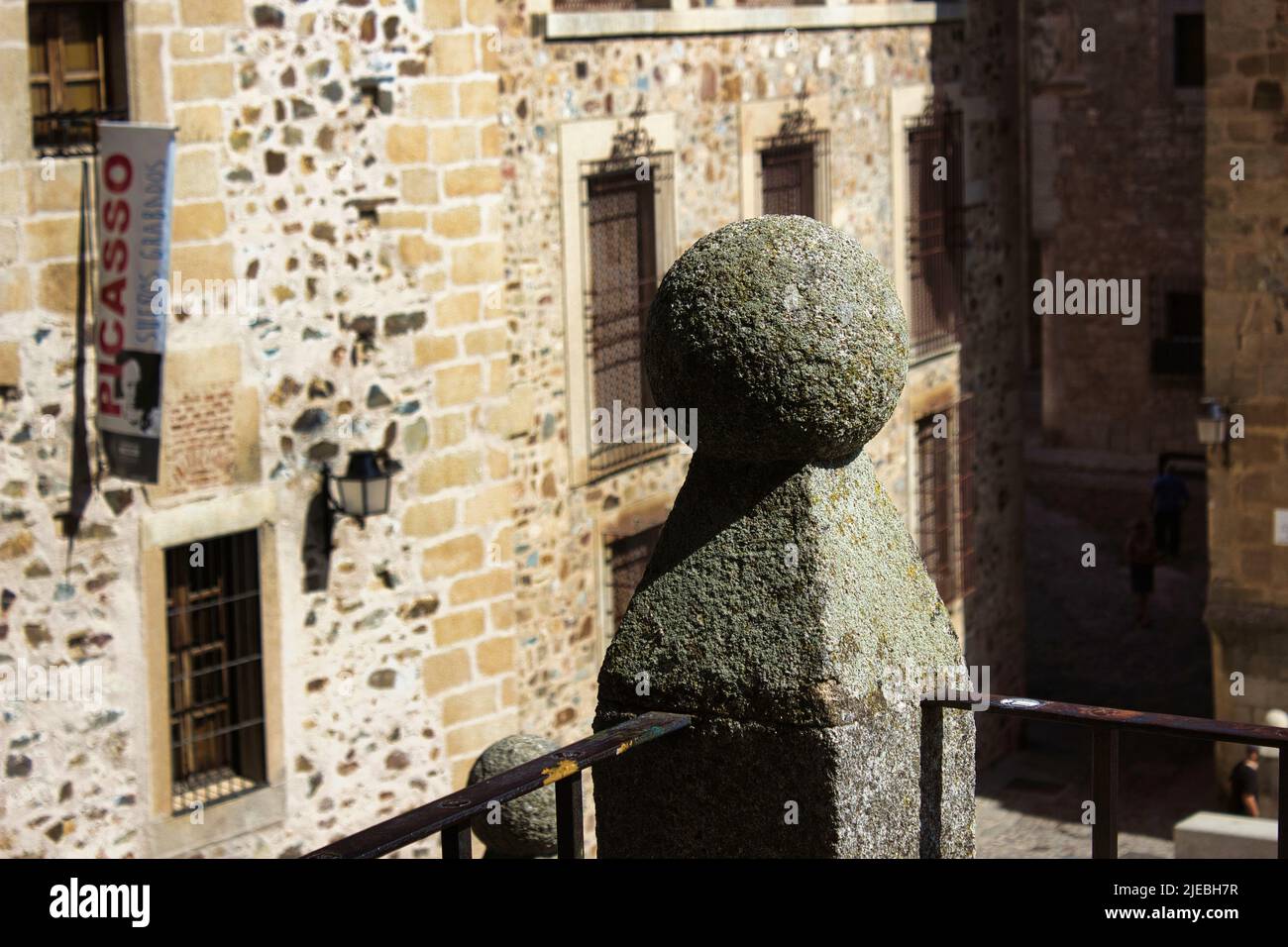 Die Altstadt von Caceres ist das wichtigste Zentrum der zivilen und religiösen Architektur für den spanischen Renaissance-Stil Stockfoto