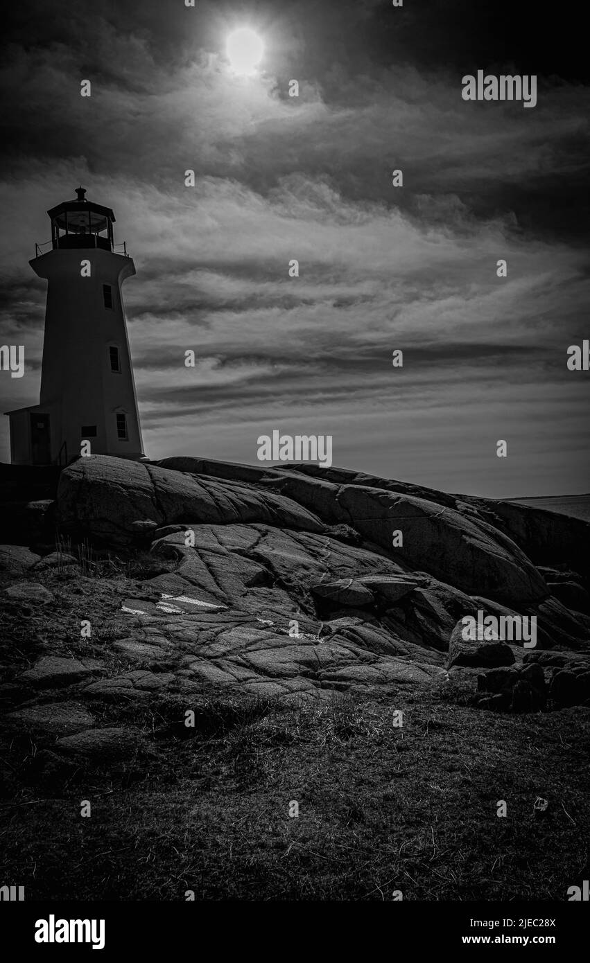 peggys Point Leuchtturm in Peggy's Cove Nova Scotia Stockfoto