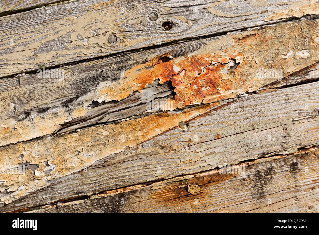 Verlassene alte hölzerne Fischerboot, Isle of Mull Stockfoto