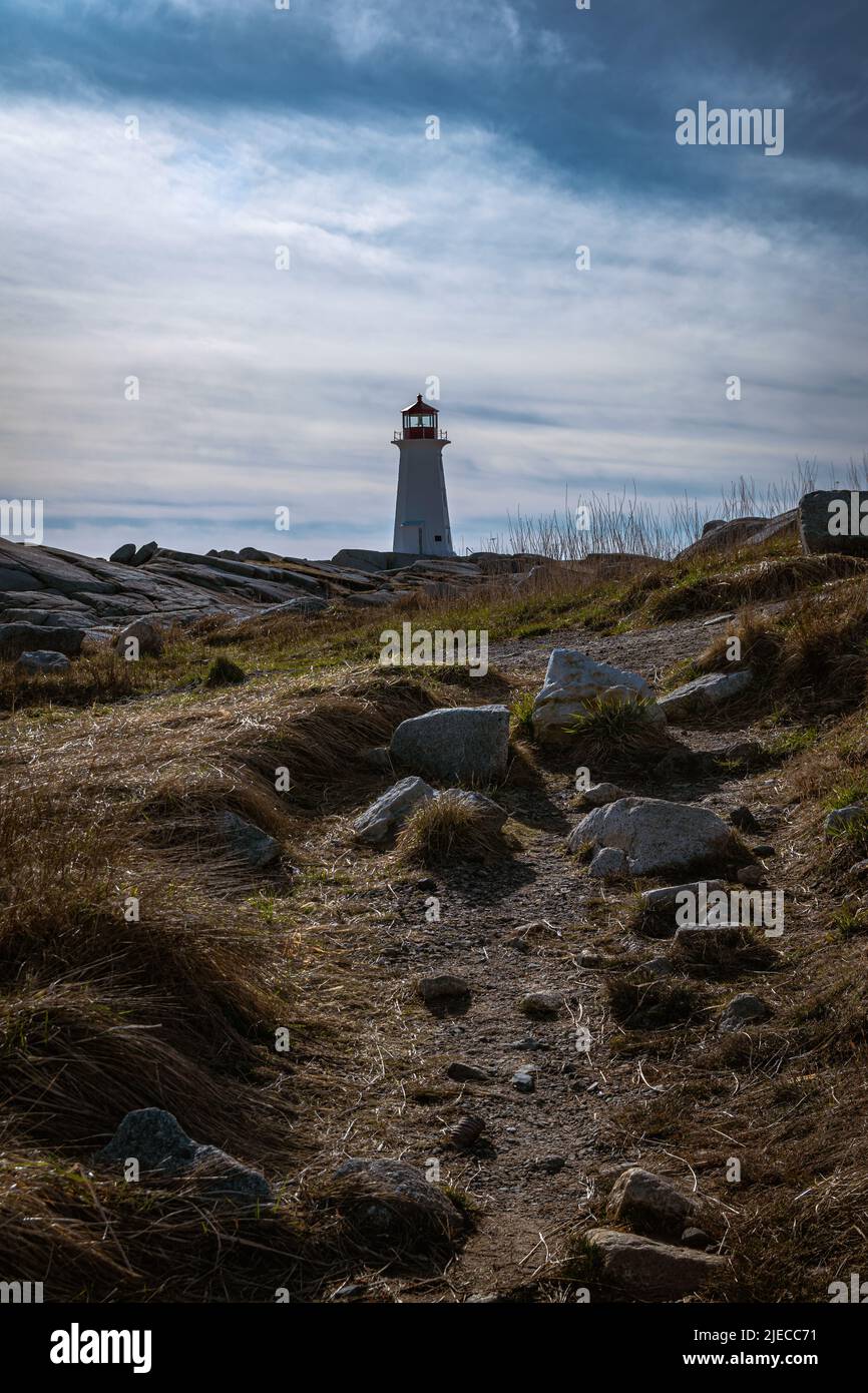 peggys Point Leuchtturm in Peggy's Cove Nova Scotia Stockfoto