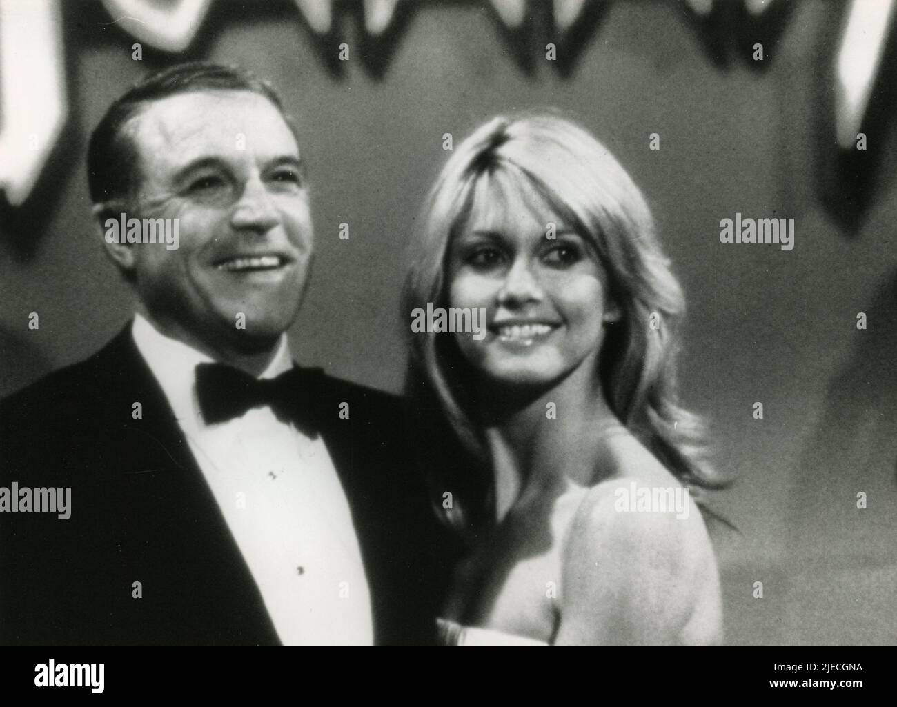 Der Schauspieler Gene Kelly und die Schauspielerin Olivia Newton-John im Film Xanadu, USA 1980 Stockfoto