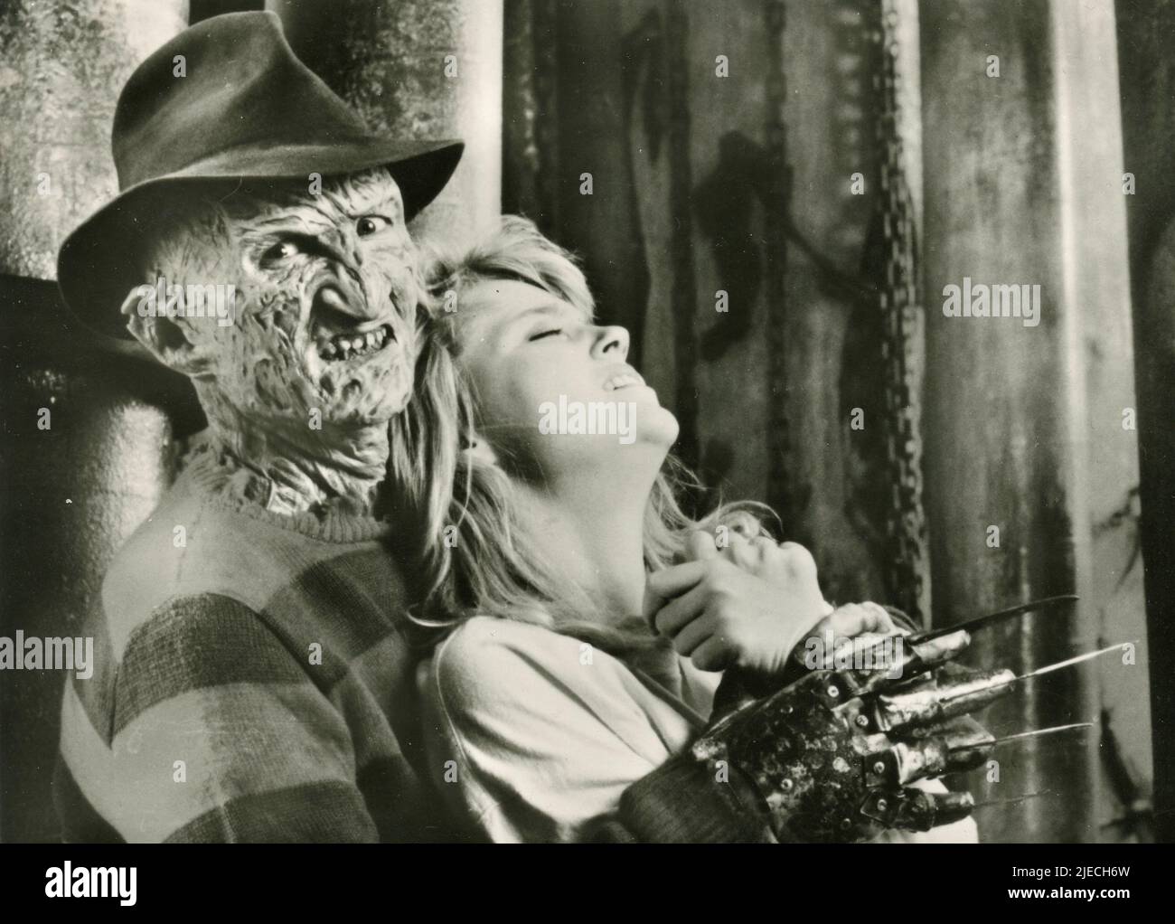 Der amerikanische Schauspieler Robert Englund und die Schauspielerin Mimi Craven im Film Nightmare on Elm Street, USA 1984 Stockfoto