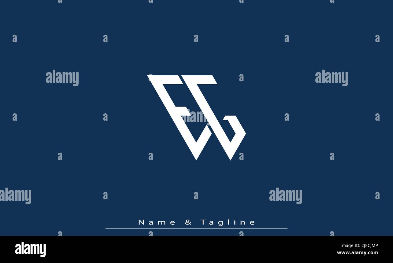 Buchstaben Buchstaben Initialen Monogramm Logo EG , GE Stock Vektor