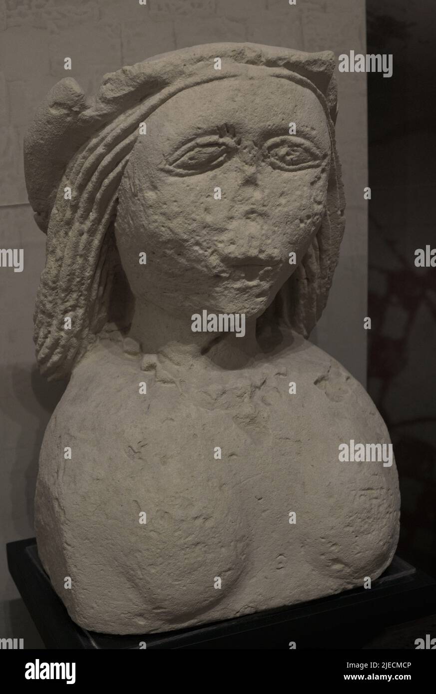 Weibliche Steinbüste. Es wurde offenbar in den Tempeln von Ggantija auf der Insel Gozo entdeckt. Malta. Gozo Museum für Archäologie. Cittadela von Victoria in Gozo. Malta. Stockfoto
