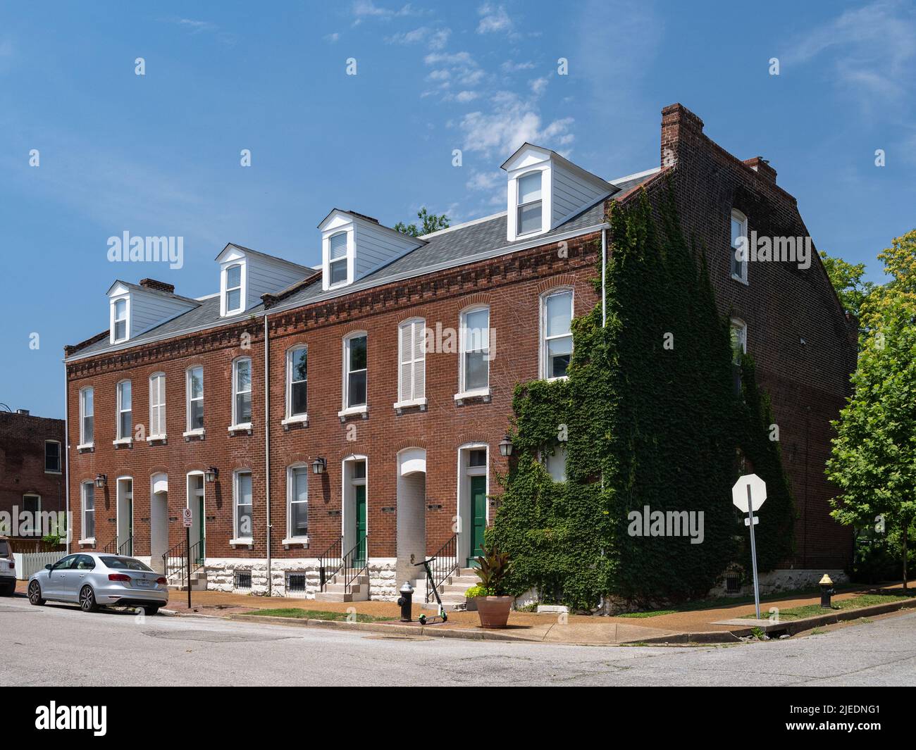 Wohngebäude in der Südstadt St. Louis Stockfoto