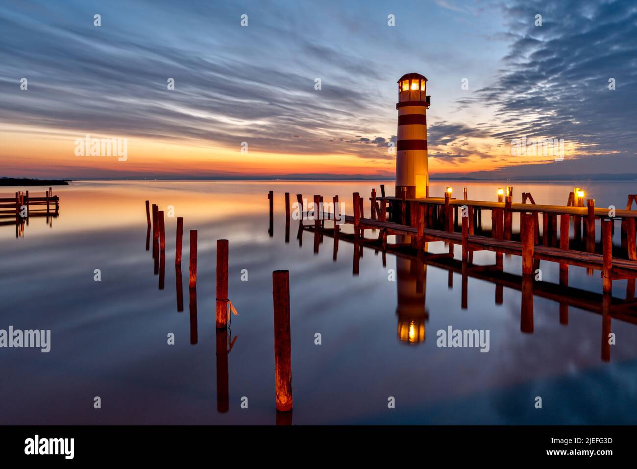 Leuchtturm Podersdorf 1 Stockfoto